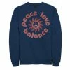 Licensed Character Men's Fifth Sun "Peace Love Balance" Circle Sweatshirt Navy -Licensed Character Shop unnamed file 35293