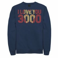 Licensed Character Men's Marvel Avengers Endgame Iron Man I Love You 3000 Sweatshirt Navy -Licensed Character Shop unnamed file 35303