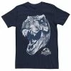 Licensed Character Men's Jurassic Park T-Rex Head Roaring Tee Navy -Licensed Character Shop unnamed file 35311