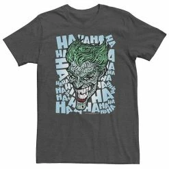 Licensed Character Big & Tall DC Comics Batman Joker Text Fill Tee Charcoal Heather -Licensed Character Shop unnamed file 35322