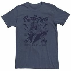 Licensed Character Big & Tall Bandit Racers Raccoon Tee Navy Heather