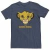 Licensed Character Big & Tall Disney Lion King Young Simba Face Tee Navy Heather