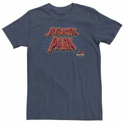 Licensed Character Big & Tall Jurassic Park Grid Logo Tee Athletic Heather