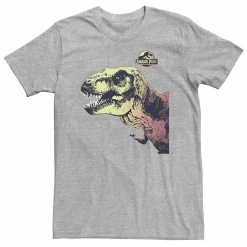 Licensed Character Big & Tall Jurassic Park T-Rex Sunset Color Fil In Tee Navy Heather