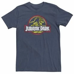 Licensed Character Big & Tall Jurassic Park Neon Sign Fossil Graphic Tee Charcoal Heather -Licensed Character Shop unnamed file 35361