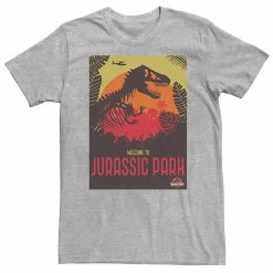 Licensed Character Big & Tall Jurassic Park Welcome T-Rex Sunset Tee Athletic Heather -Licensed Character Shop unnamed file 35364