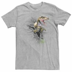 Licensed Character Big & Tall Jurassic Park Velociraptor Tears Through Graphic Tee Athletic Heather -Licensed Character Shop unnamed file 35373