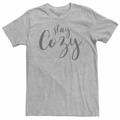 Licensed Character Big & Tall Trendy Stay Cozy Script Tee Athletic Heather -Licensed Character Shop unnamed file 35375