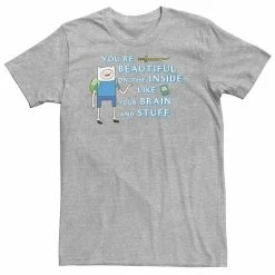 Licensed Character Big & Tall Adventure Time Finn You're Beautiful Inside Portrait Tee Navy Heather