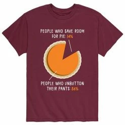 Licensed Character Men's Pumpkin Pie Chart Tee Red -Licensed Character Shop unnamed file 3540