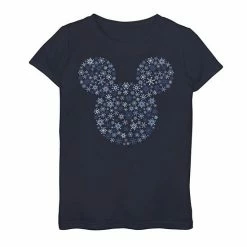 Licensed Character Girls 7-16 Disney Mickey Mouse Snowflake Fill Tee