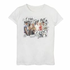 Licensed Character Girls 7-16 Friends I Wish I Could But I Don't Want To Graphic Tee White