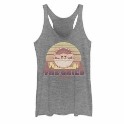 Licensed Character Juniors' Star Wars The Mandalorian The Child Retro Line Portrait Tank Top Gray Heather -Licensed Character Shop unnamed file 35433