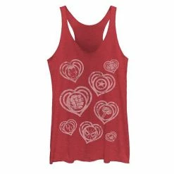 Licensed Character Juniors' Marvel Hero Icon Vintage Comic Hearts Tank Red Heather -Licensed Character Shop unnamed file 35449
