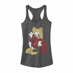 Licensed Character Juniors' Disney Donald Duck Firefighter Outfit Tank Gray Heather -Licensed Character Shop unnamed file 35455