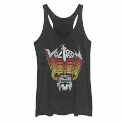 Licensed Character Juniors' Voltron Head Tracer Graphic Tank Black Heather
