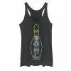 Licensed Character Juniors' Big Lebowski Retro Neon Crown Bowling Pin Graphic Tank Black Heather -Licensed Character Shop unnamed file 35471