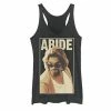 Licensed Character Juniors' Big Lebowski Abide Sunglasses Stare Graphic Tank Black Heather