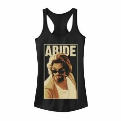 Licensed Character Juniors' Big Lebowski Abide Sunglasses Stare Graphic Tank Black Heather -Licensed Character Shop unnamed file 35485