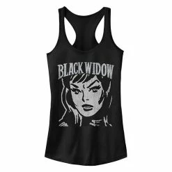 Licensed Character Juniors' Marvel Black Widow Retro Vintage Portrait Tank Top -Licensed Character Shop unnamed file 35499