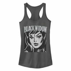 Licensed Character Juniors' Marvel Black Widow Retro Vintage Portrait Tank Top -Licensed Character Shop unnamed file 35500