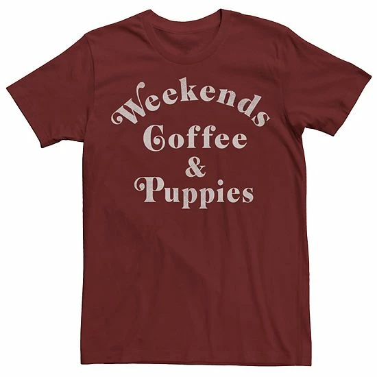 Licensed Character Men's Weekends Coffee And Puppies Tee Royal Heather 3 Licensed Character Men's Weekends Coffee And Puppies Tee Royal Heather
