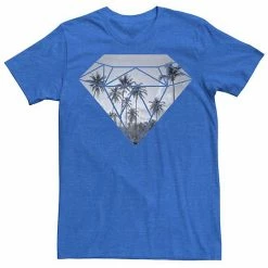 Licensed Character Men's Diamond Palm Tree Sunset Streetwear Tee Royal Heather -Licensed Character Shop unnamed file 35509