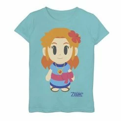 Licensed Character Girls 7-16 Nintendo Legend Of Zelda Links Awakening Marin Avatar Style Portrait Graphic Tee Athletic Heather -Licensed Character Shop unnamed file 35522