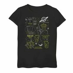 Licensed Character Girl's Disney / Pixar Toy Story Aliens Claw Master Map Tee Black -Licensed Character Shop unnamed file 35534