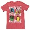 Licensed Character Men's Marvel Thor Hulk Retro Christmas Tee Red Heather -Licensed Character Shop unnamed file 35537