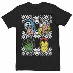 Licensed Character Men's Marvel Thor Hulk Retro Christmas Tee Red Heather -Licensed Character Shop unnamed file 35538