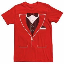 Licensed Character Men's Tuxedo Bow Tie Costume Tee Red