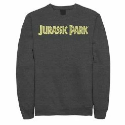 Licensed Character Men's Jurassic Park Classic Simple Text Fleece Graphic Pullover Charcoal Heather -Licensed Character Shop unnamed file 35559