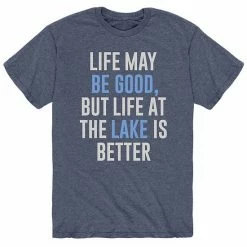 Licensed Character Men's Life Better Lake Tee Black -Licensed Character Shop unnamed file 35585