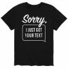 Licensed Character Men's Just Got Your Text Tee Red -Licensed Character Shop unnamed file 35587