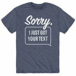 Licensed Character Men's Just Got Your Text Tee Red -Licensed Character Shop unnamed file 35588