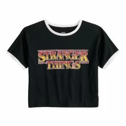 Licensed Character Girls 7-16 Stranger Things Fire Crop Graphic Tee