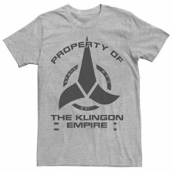 Licensed Character Men's Star Trek Discovery The Klingon Empire Badge Tee Silver