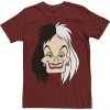 Licensed Character Men's Disney 101 Dalmatians Cruella De Vil Big Face Tee White -Licensed Character Shop unnamed file 35739