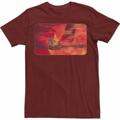 Licensed Character Men's Shrek Franchise Shrek Mondays Poster Tee Cardinal