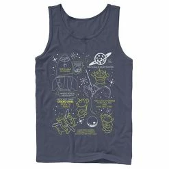 Licensed Character Men's Disney / Pixar Toy Story Aliens Claw Master Map Tank Navy -Licensed Character Shop unnamed file 35749