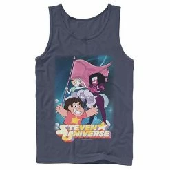 Licensed Character Men's Cartoon Network Steven Universe Team Flag Poster Tank Navy -Licensed Character Shop unnamed file 35761