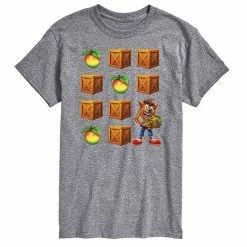 Licensed Character Men's Crash Bandicoot Crate Grid Tee Green