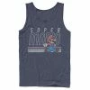 Licensed Character Men's Nintendo Super Mario Retro Rainbow Tank Top Navy -Licensed Character Shop unnamed file 35771
