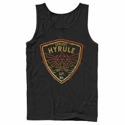 Licensed Character Men's The Legend Of Zelda Explore Camp Hyrule Crest Tank Navy -Licensed Character Shop unnamed file 35779