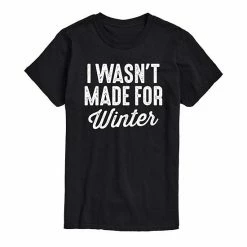 Licensed Character Men's Wasn't Made For Winter Tee Black