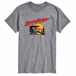 Licensed Character Men's Baywatch Lifeguard Tower Tee Blue