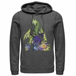 Licensed Character Men's Disney Sleeping Beauty Maleficent Dragon Silhouette Hoodie Charcoal Heather -Licensed Character Shop unnamed file 35851