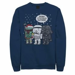 Licensed Character Men's Star Wars Boba It's Cold Outside Chibi Style Fleece Kelly