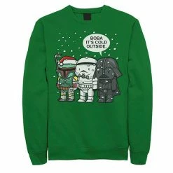 Licensed Character Men's Star Wars Boba It's Cold Outside Chibi Style Fleece Kelly -Licensed Character Shop unnamed file 35858